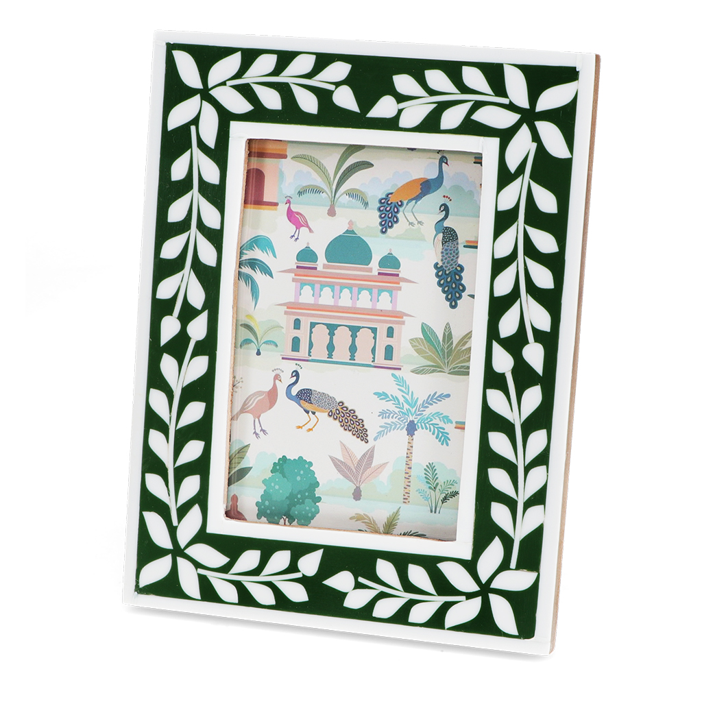 resin picture frame (9cm x 14cm) - green