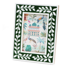 resin picture frame (9cm x 14cm) - green