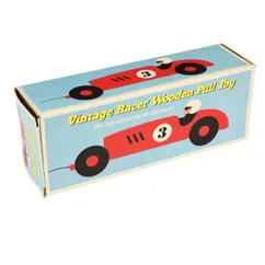 wooden pull toy - vintage racer