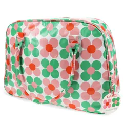 weekend bag - pink and green daisy weekend bag - pink and green daisy
