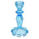 grand bougeoir en verre bleu