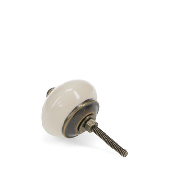 ceramic drawer knob - cream