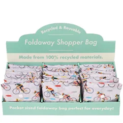 recycled foldaway shopper bag - le bicycle recycled foldaway shopper bag - le bicycle