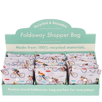 recycled foldaway shopper bag - le bicycle recycled foldaway shopper bag - le bicycle