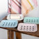 two-part enamel soap dish - pink