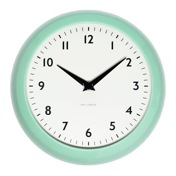 retro wall clock - mint green