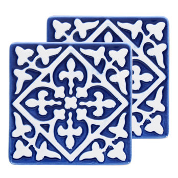 ceramic coasters (set of 2) - blue
