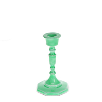 enamel candlestick (13cm) - green