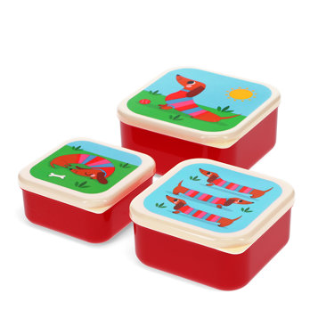 snack boxes (set of 3) - sunny sausage dog