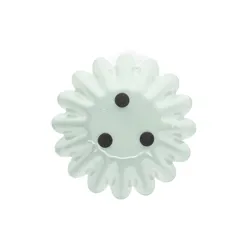 enamel cupped flower candle holder - light grey enamel cupped flower candle holder - light grey