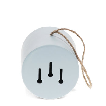 round bamboo fibre birdhouse - blue