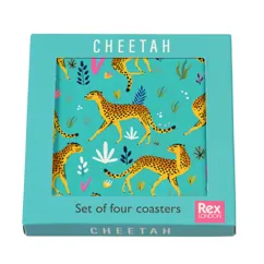 posavasos cheetah (juego de 4)