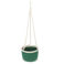 hanging jute basket - green