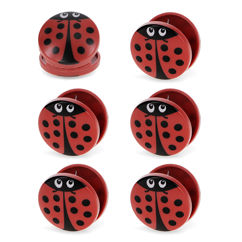 bag clips (set of 6) - ladybird
