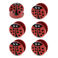 bag clips (set of 6) - ladybird