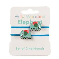 elephant hair tie (set of 2) - wild wonders elephant hair tie (set of 2) - wild wonders