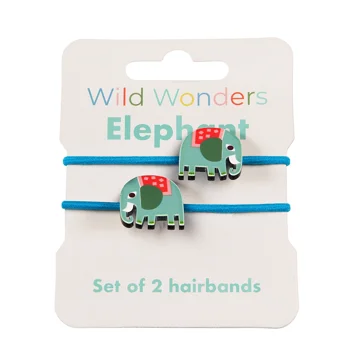 elephant hair tie (set of 2) - wild wonders elephant hair tie (set of 2) - wild wonders
