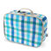 soft insulated lunch box - blue gingham
