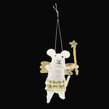 felt mouse hanging decoration - fairy