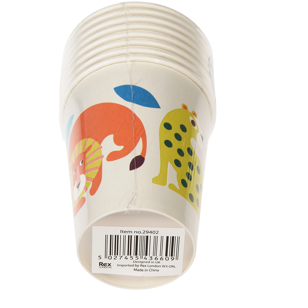 paper cups (pack of 8) - wild wonders