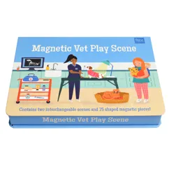 magnetic vet play scene set (75 pieces)