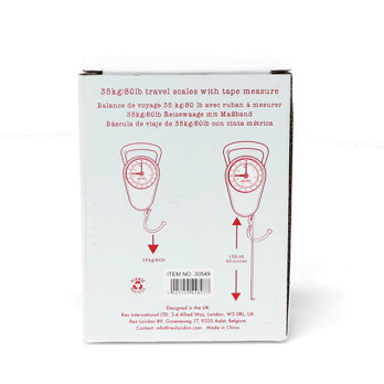 travel scales with tape measure - pink