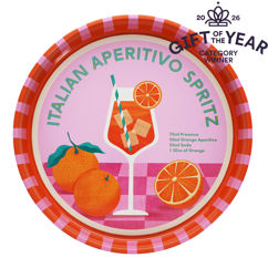 round metal serving tray - aperitivo spritz