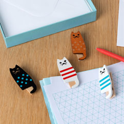 mini wooden pegs (set of 4) - cats