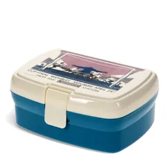 lunch box with tray - tfl vintage poster "cup final"