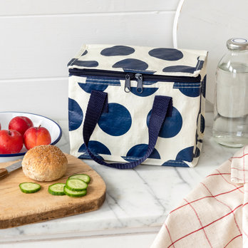 insulated lunch bag - navy on white spotlight
