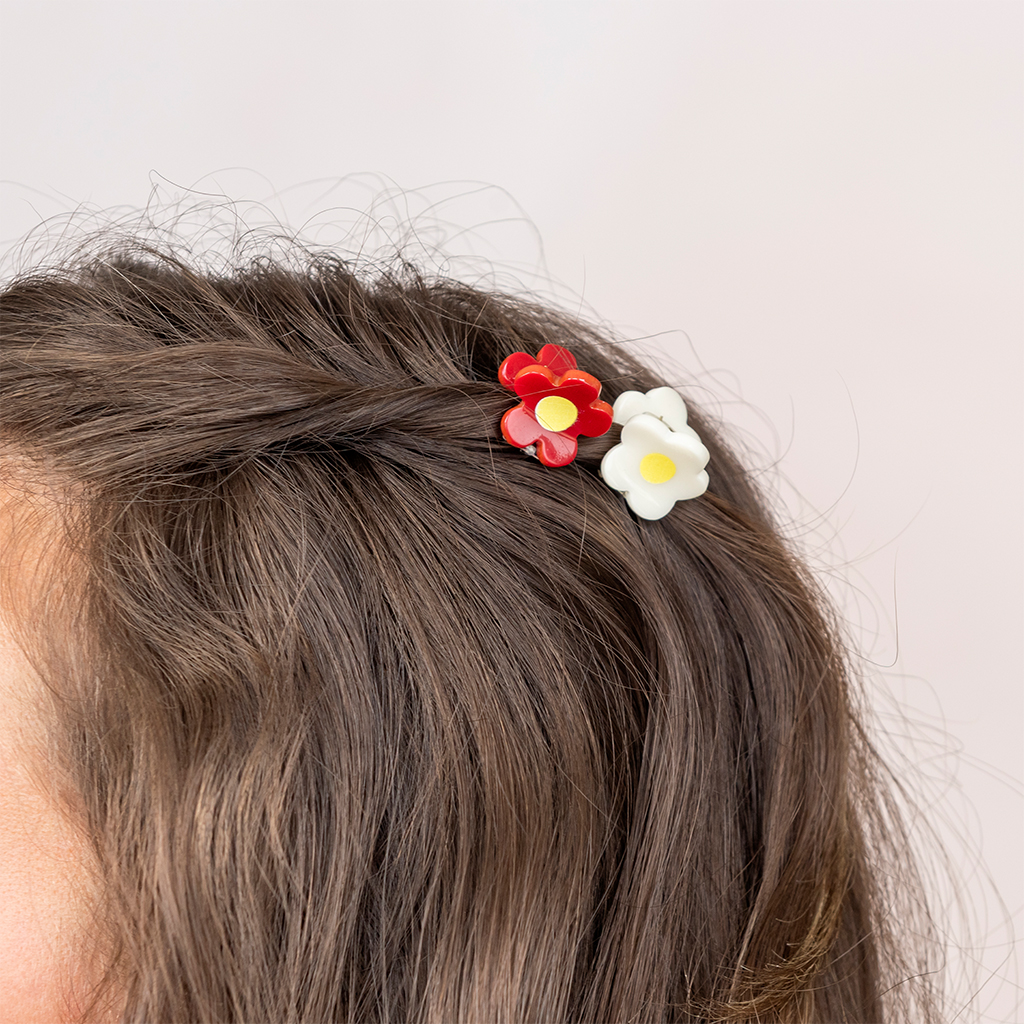 mini pinces à cheveux (lot de 2) - fleurs