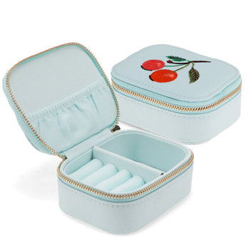 mini travel jewellery box - cherry