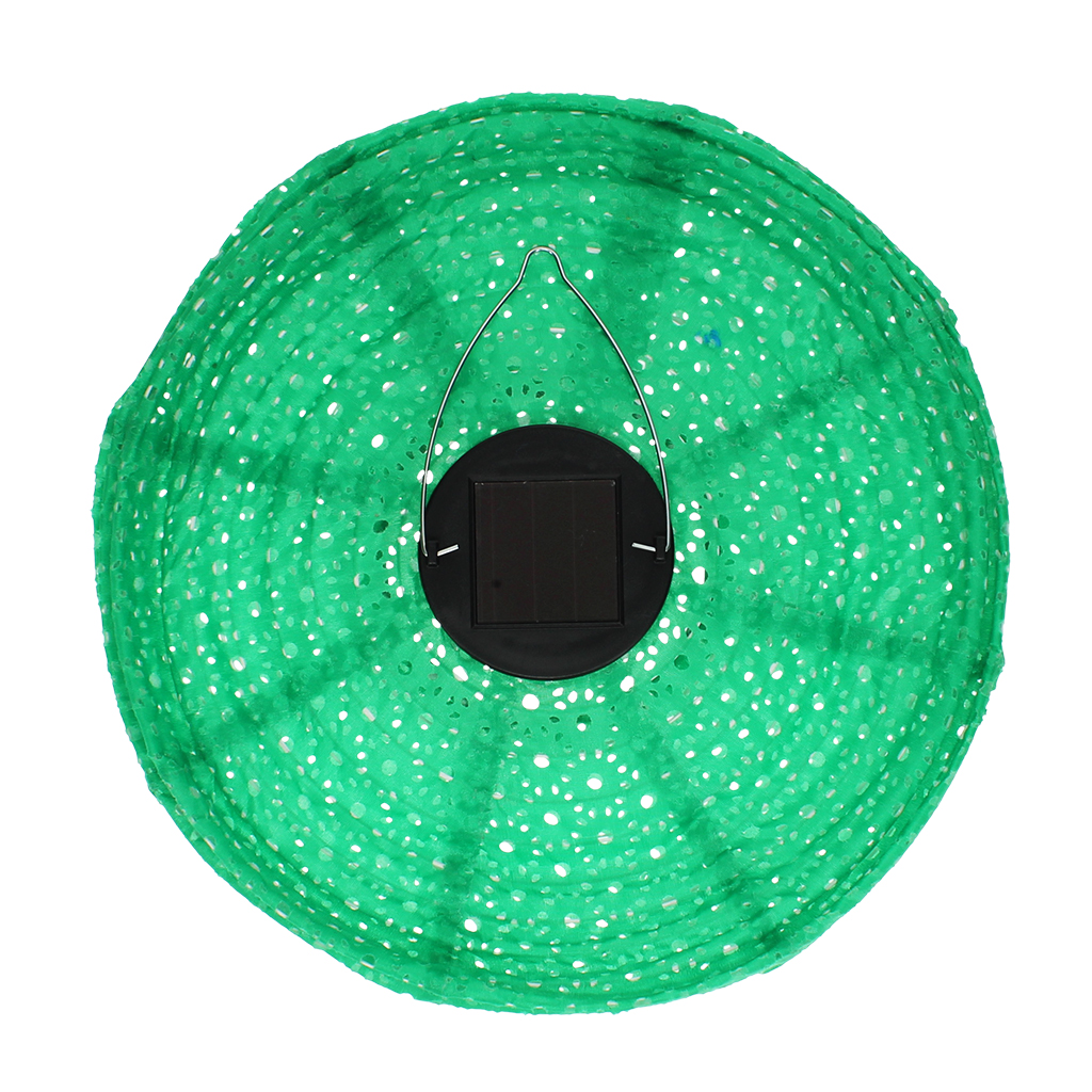 outdoor solar ufo lantern - green
