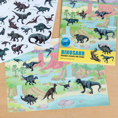 prehistoric land reusable stickers and scenes