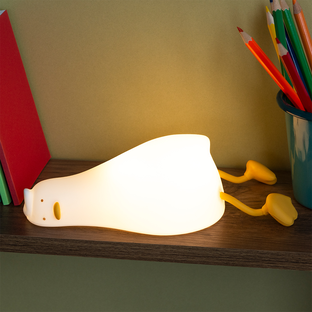usb rechargeable dimmable night light - lazy duck