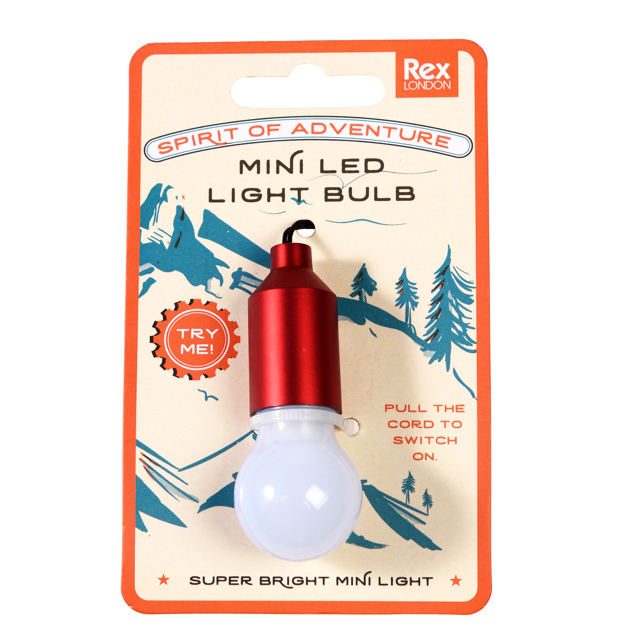 light bulb keyring assorted colours - spirit of adventure