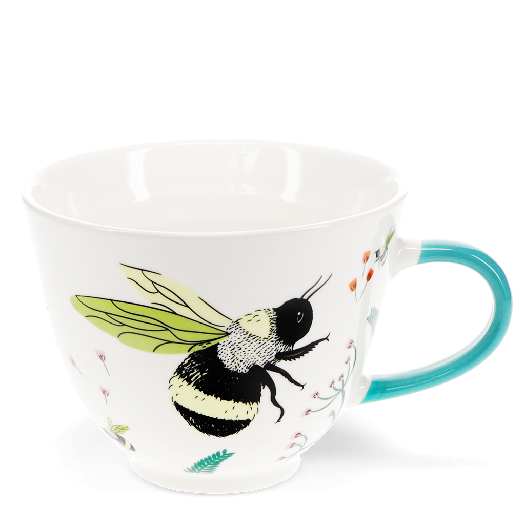 new bone china mug 550ml - bumblebee