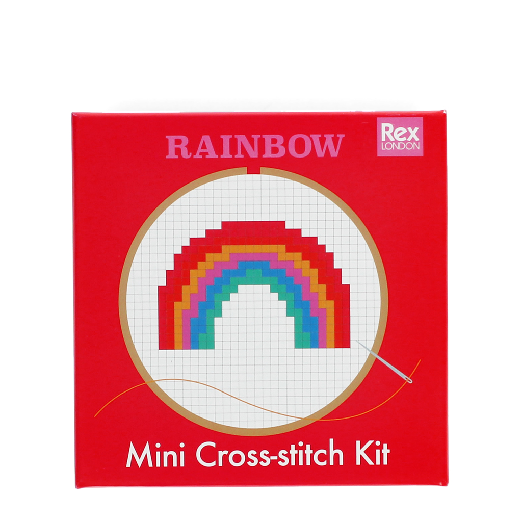 mini cross-stitch kit - rainbow