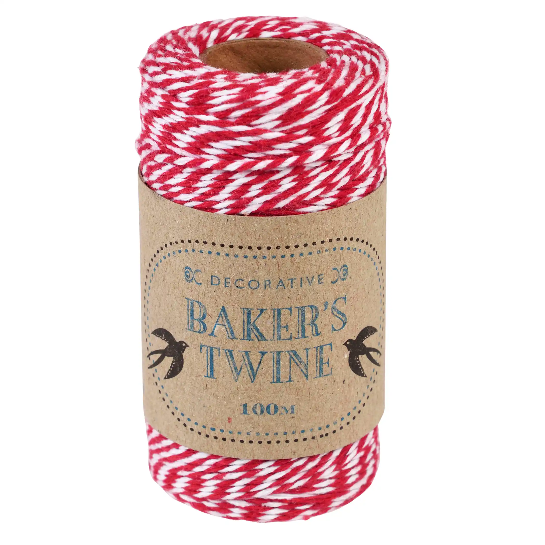 roll of twine (100m) - red and white