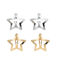 star hair clips (set of 4) - gold and silver