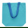 two-tone cotton tote bag - aqua blue
