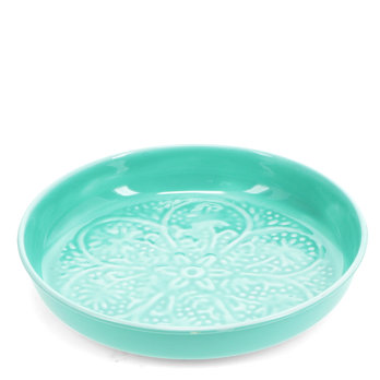 enamel trinket dish (17.5cm) - aqua