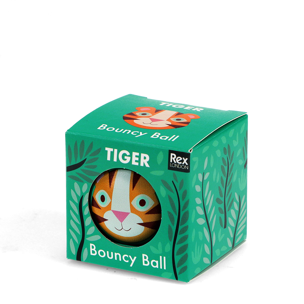 bouncy ball - tiger (green)