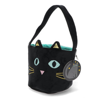 kleine stofftasche - schwarze katze
