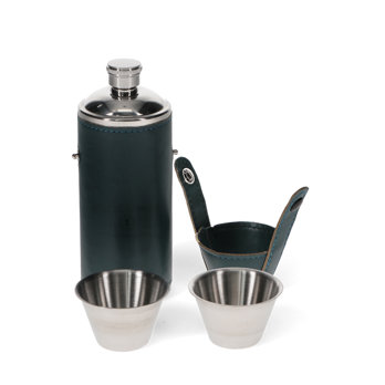 hunter hip flask with 2 cups 220ml - spirit of adventure