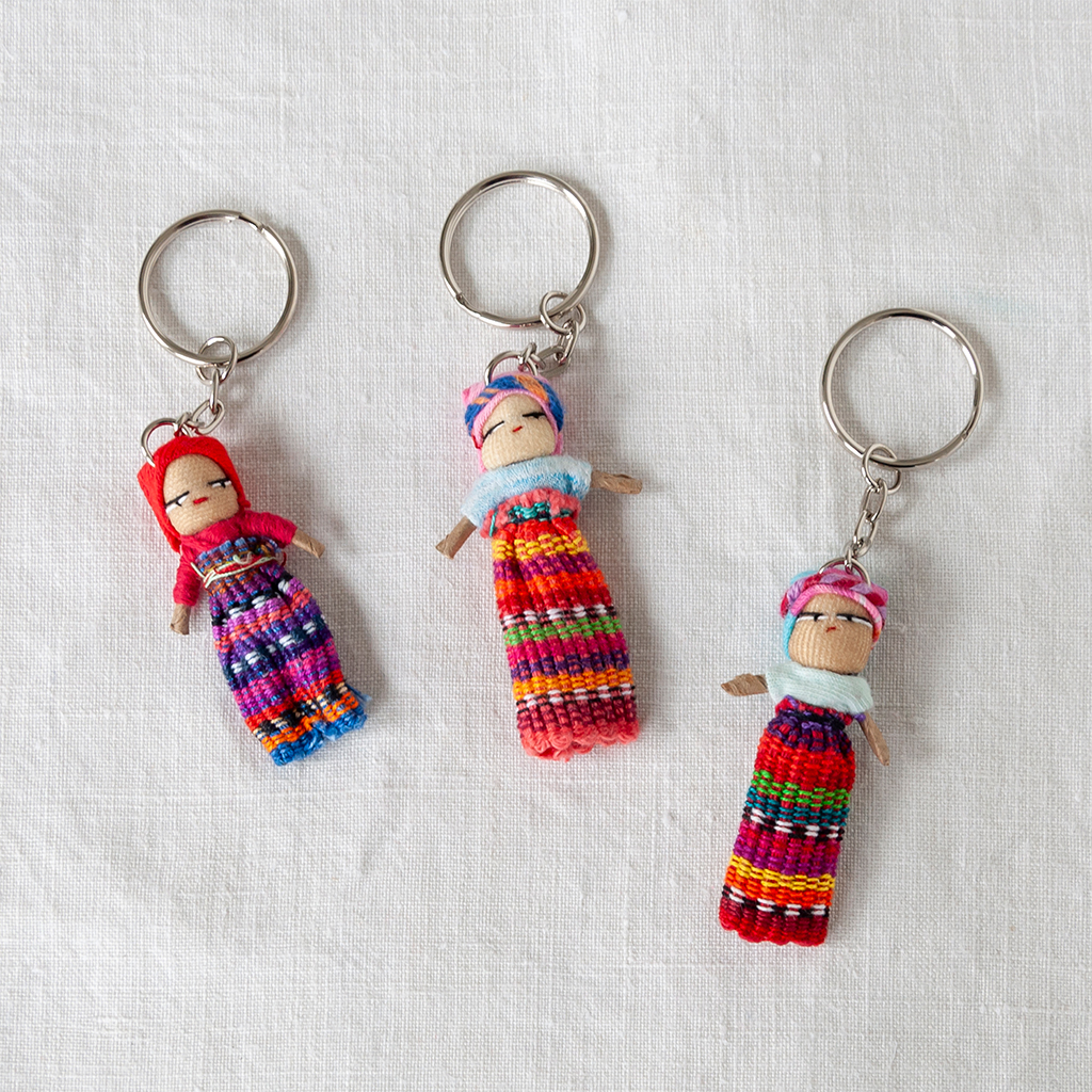 worry dolls with keyring - assorted