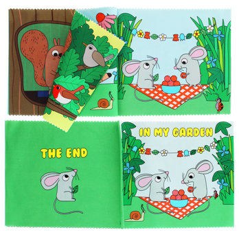 babybuch aus stoff – in my garden