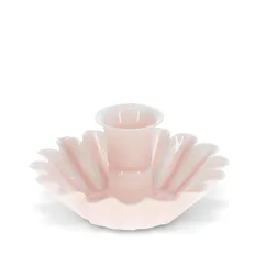 enamel cupped flower candle holder - soft pink enamel cupped flower candle holder - soft pink