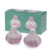 ceramic salt and pepper shakers - garlic