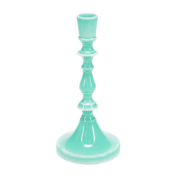 emaille-kerzenständer (19 cm) – aqua